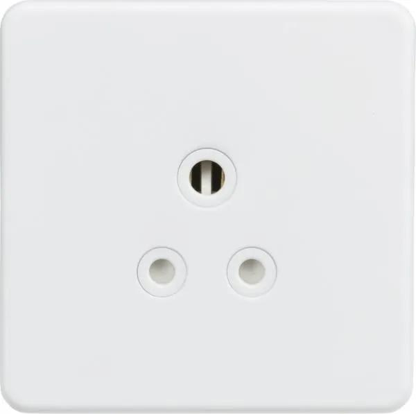5A Round Socket Matt White