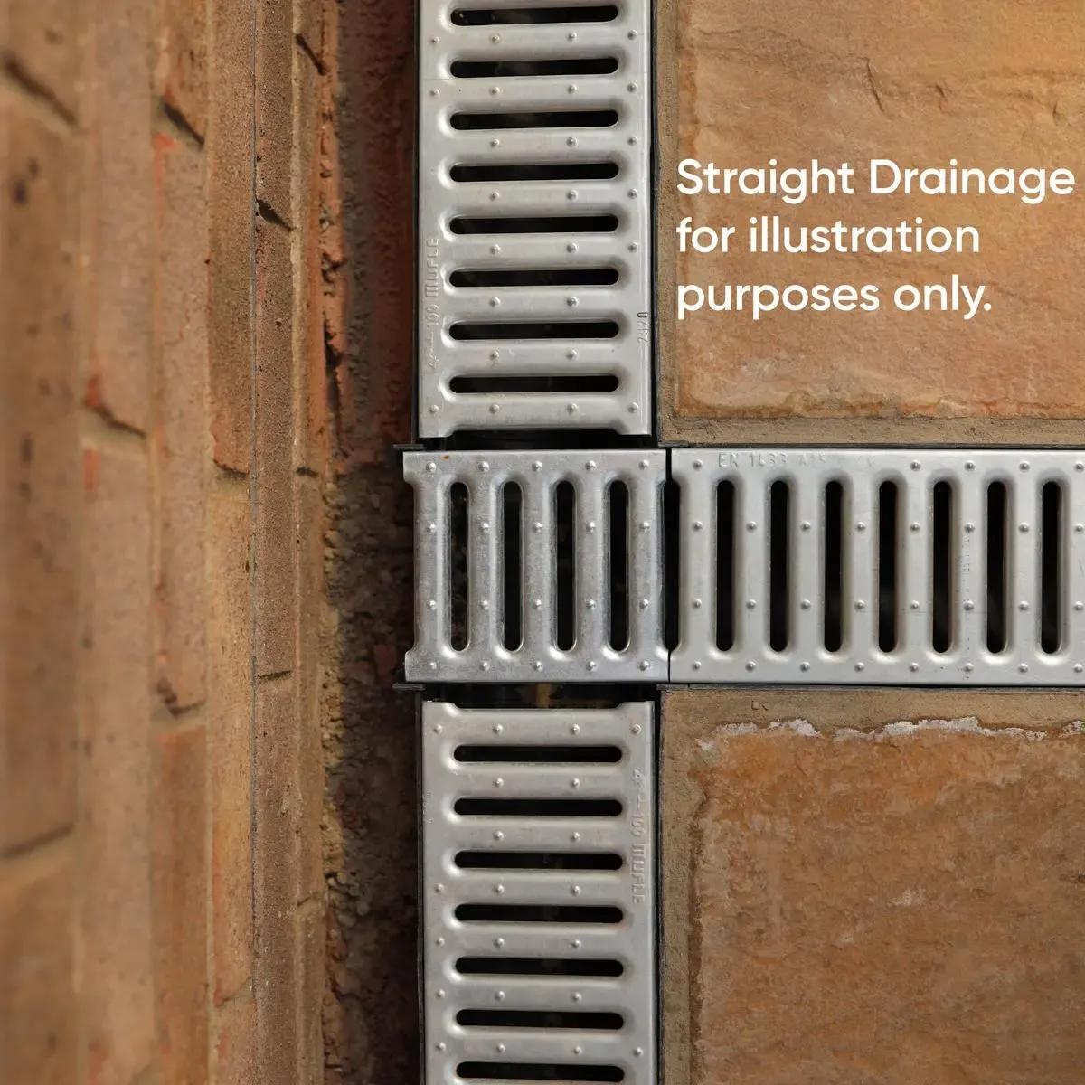 Corner Unit with Black Steel Grating