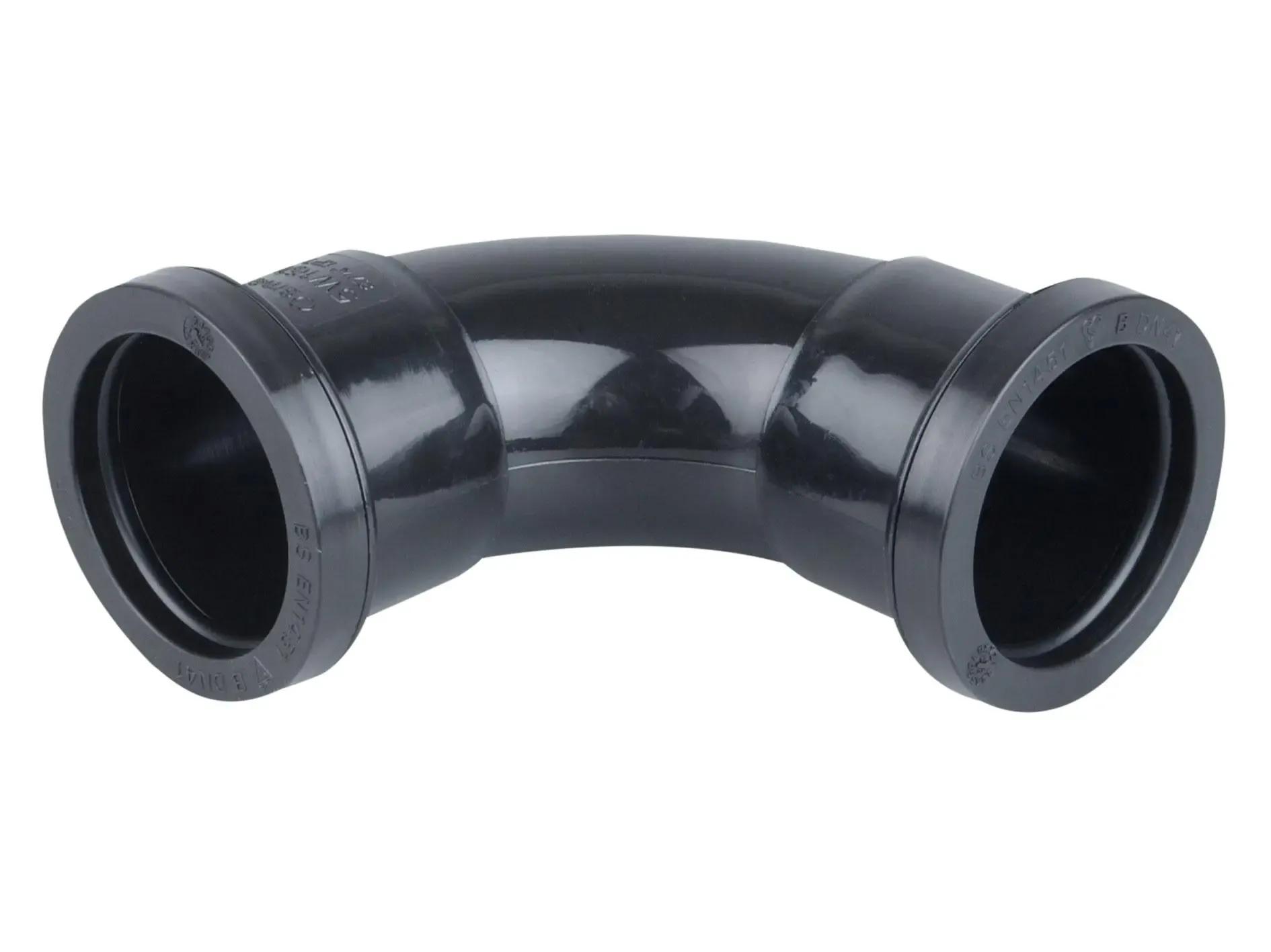 Push-fit bend 87.5° 40mm black