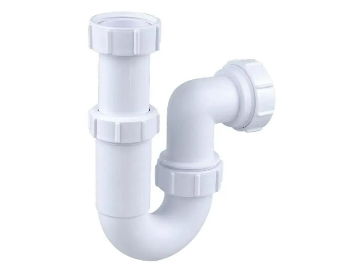Adjustable Tubular P Trap 75mm Seal 40mm - White