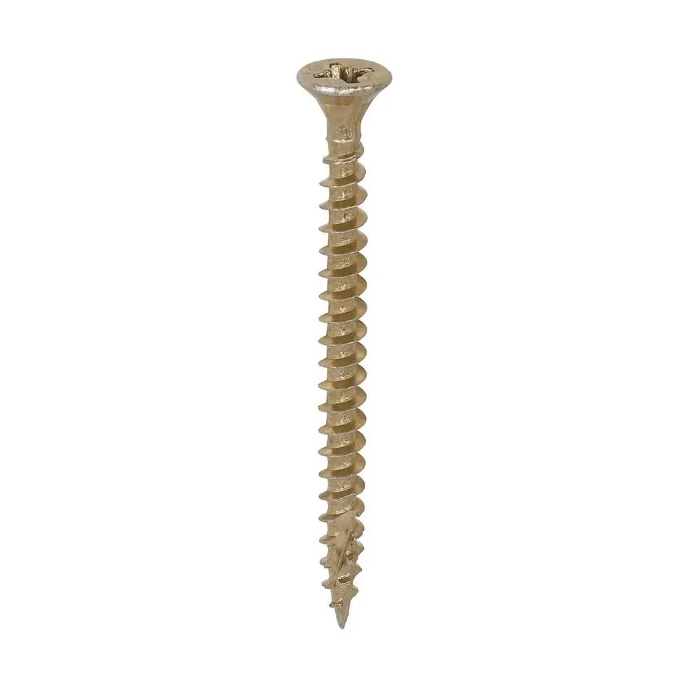 4.0 x 50 Multi-Purpose Screws, PZ, Double Countersunk, Yellow (Qty.800)