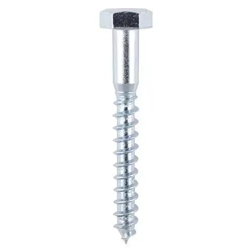Zinc Hex Coach Screws M8 x 40mm