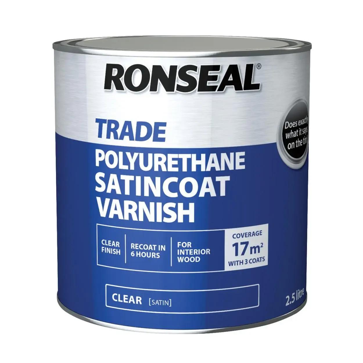 Ronseal Trade Polyurethane Interior Varnish 2.5L