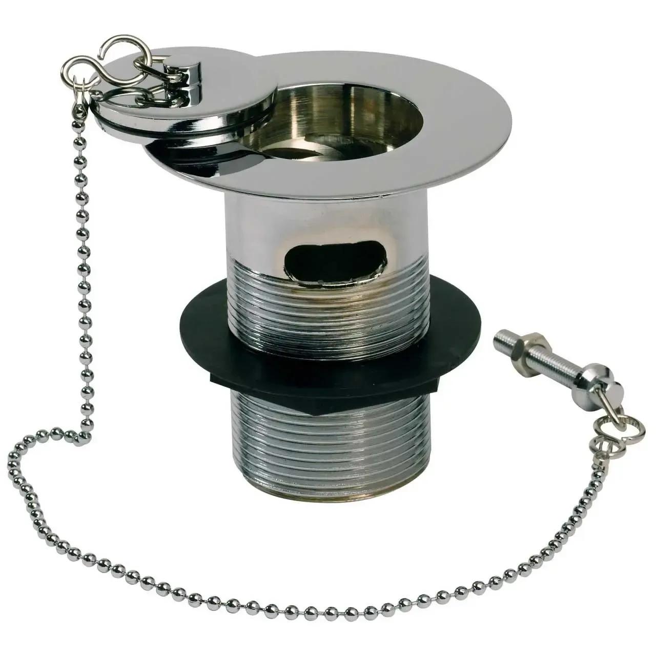 Belfast Sink Waste With Chain and Chrome Plug 1.1/2"