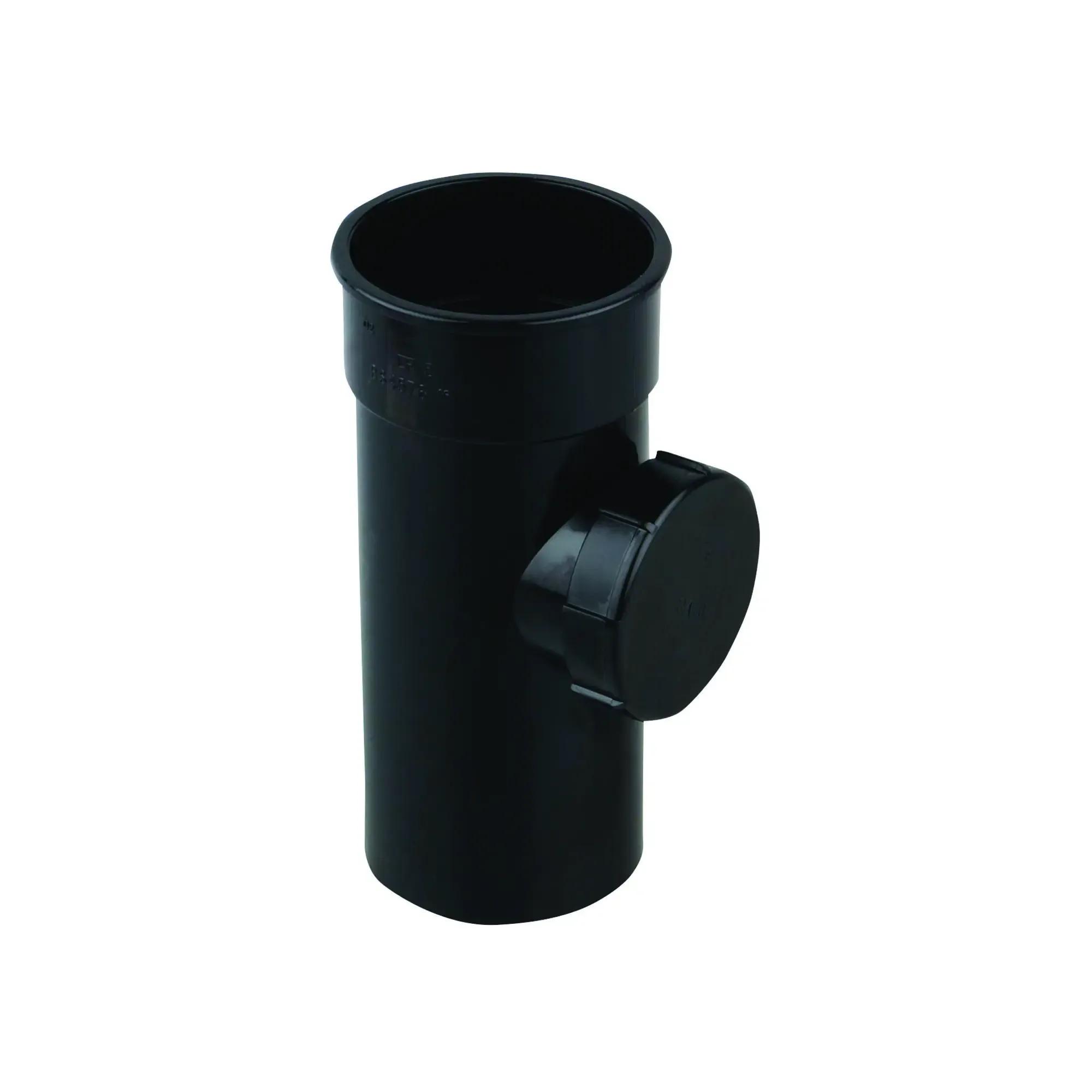 Access Pipe With Screwed Door 68mm Black