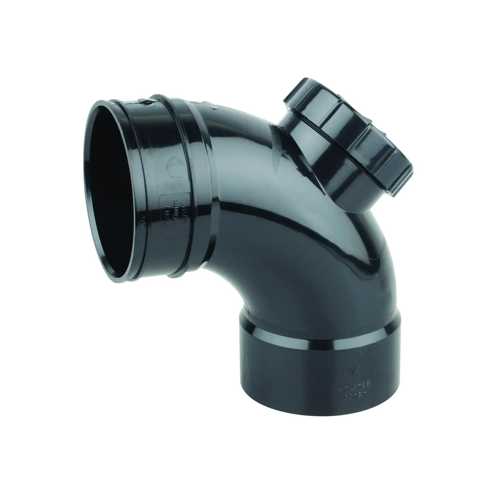 87.5° Solvent Weld Access Bend Black 110mm