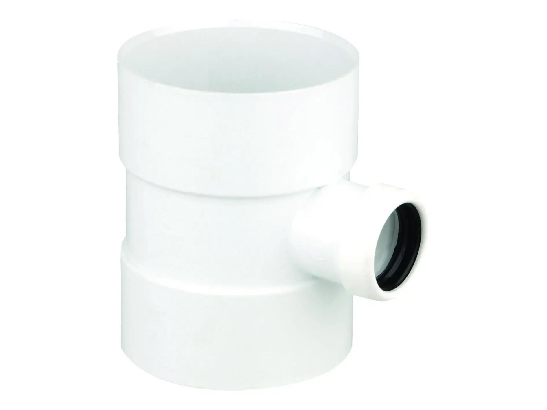 Double Socket Bossed Pipe with Ring Seal 110mm White