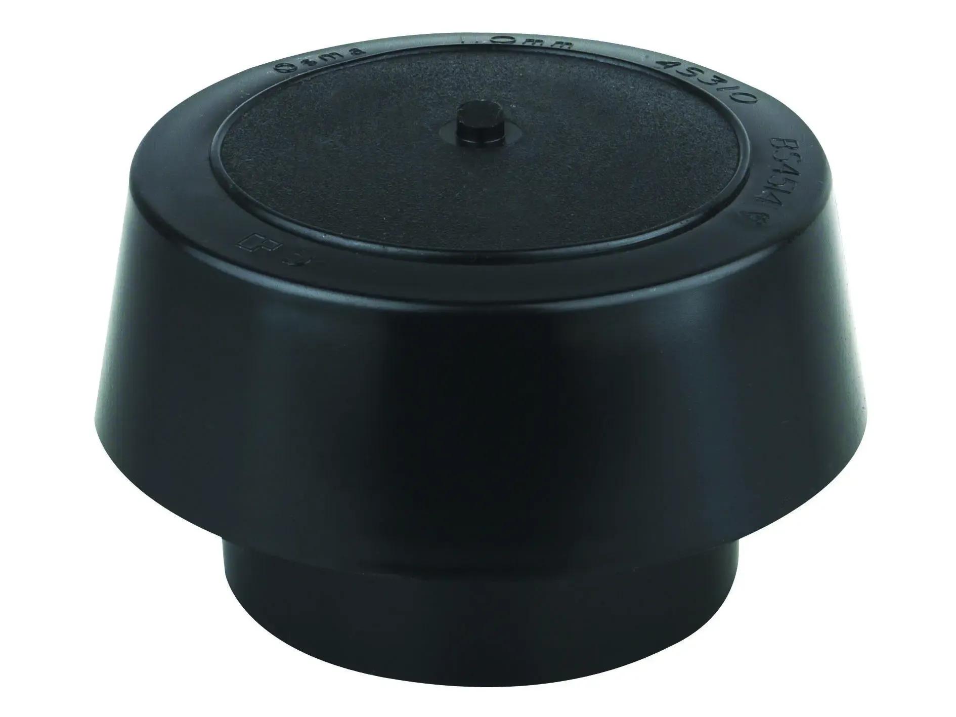 110mm Black Vent Cowl - Terminal Fitting