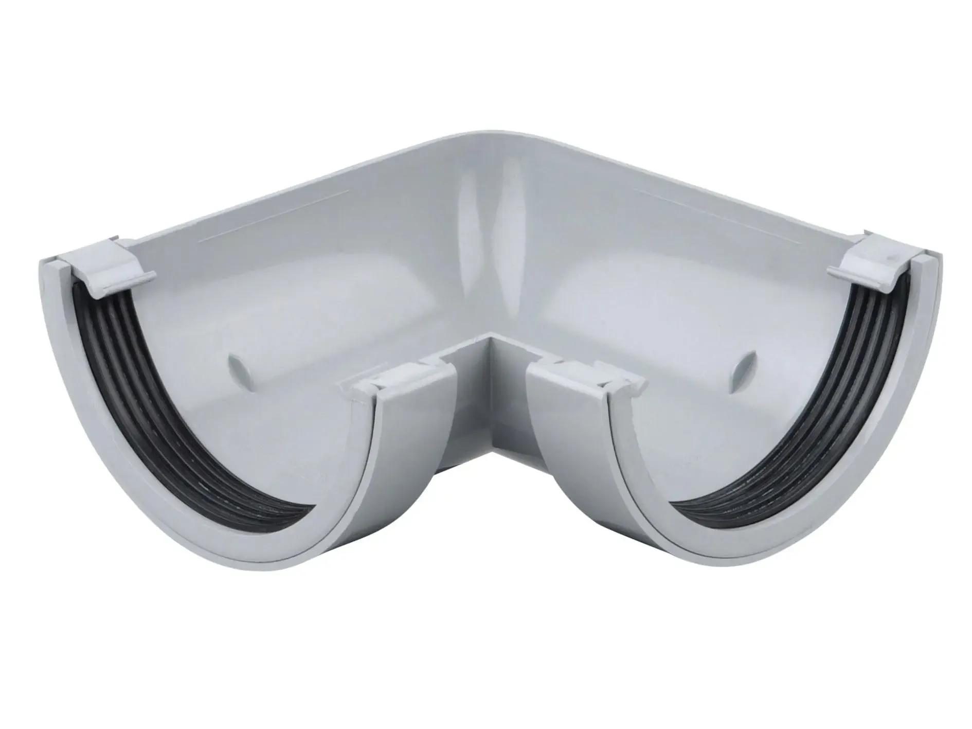 Round Gutter Angle 90° 112mm Grey