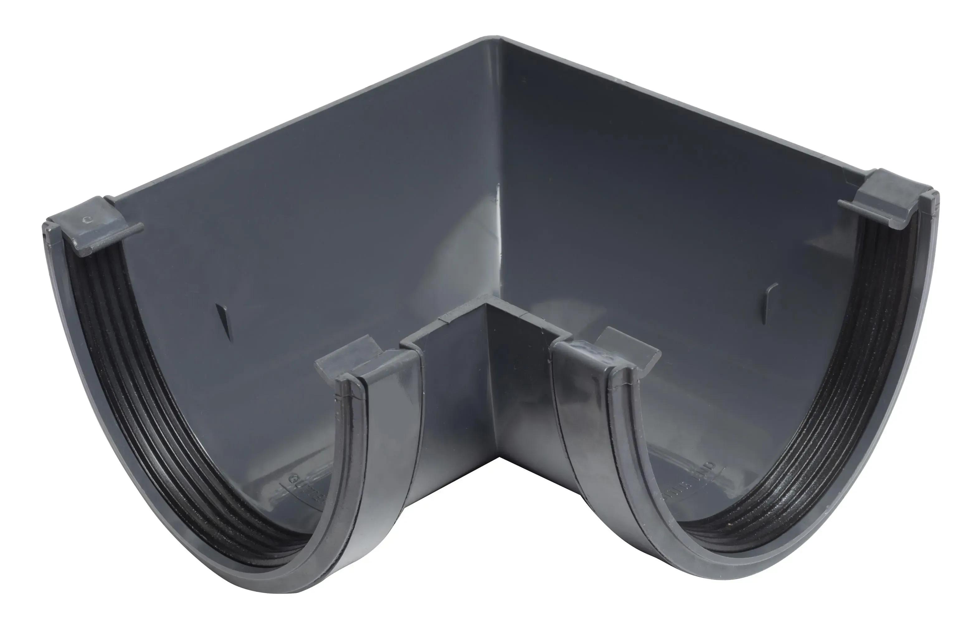 Deep Round Gutter Angle 90° 113mm Anthracite Grey