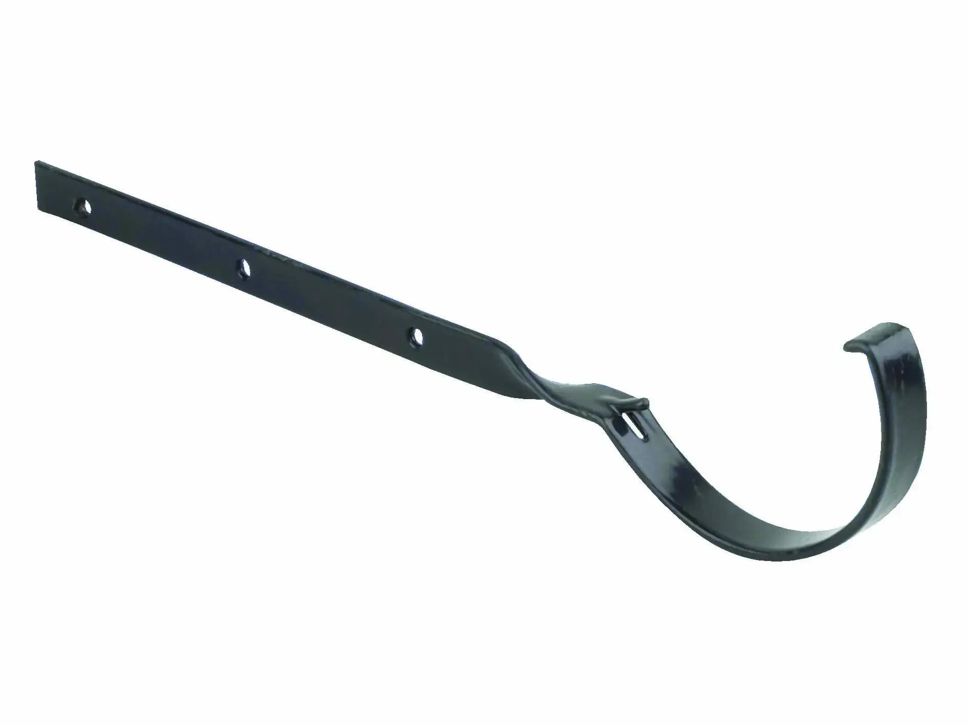 RoundLine PVC-coated Steel Side Rafter Bracket 112mm - Black, Length 300mm