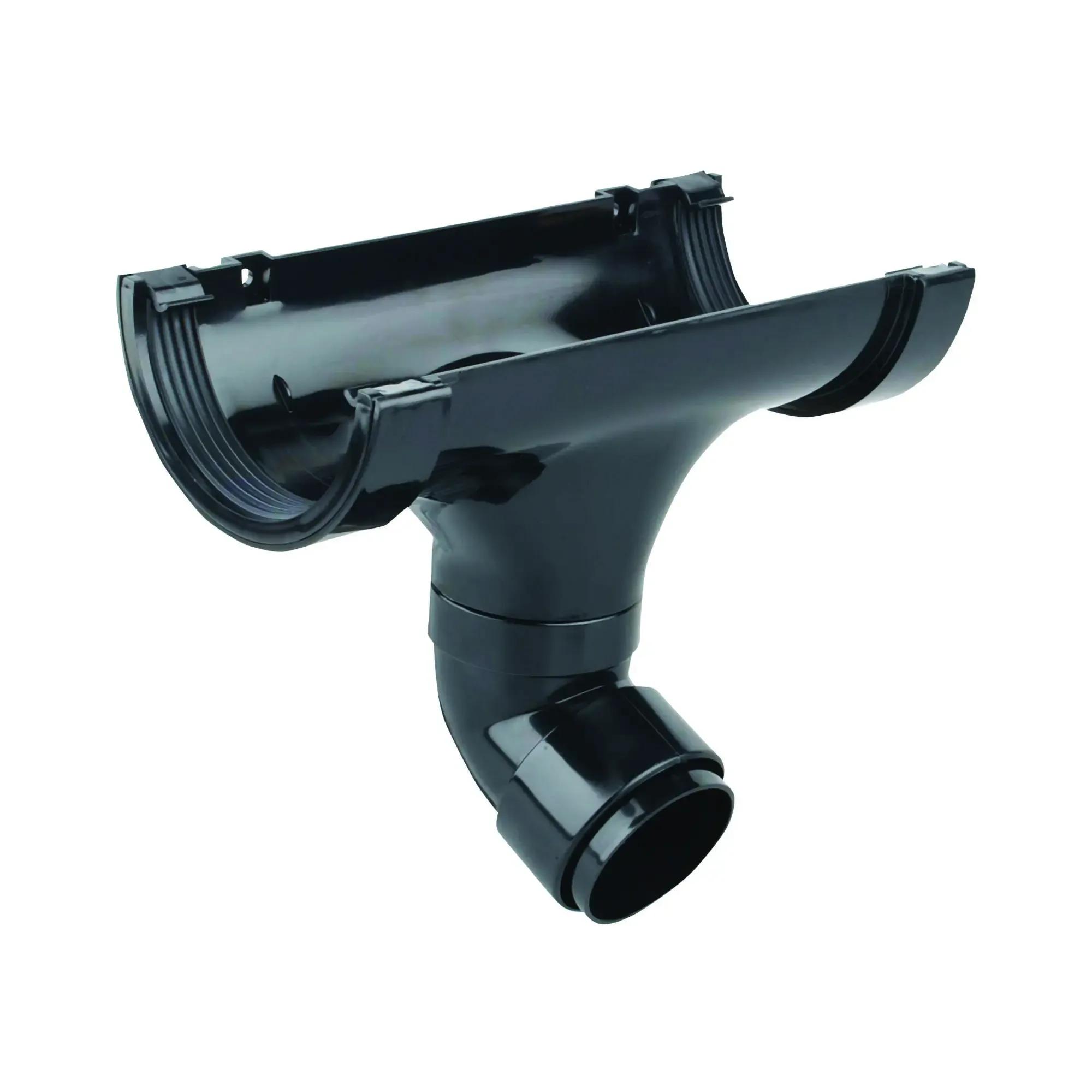 Swivelock Running Outlet with Fitted Offset Bend 112mm - Black