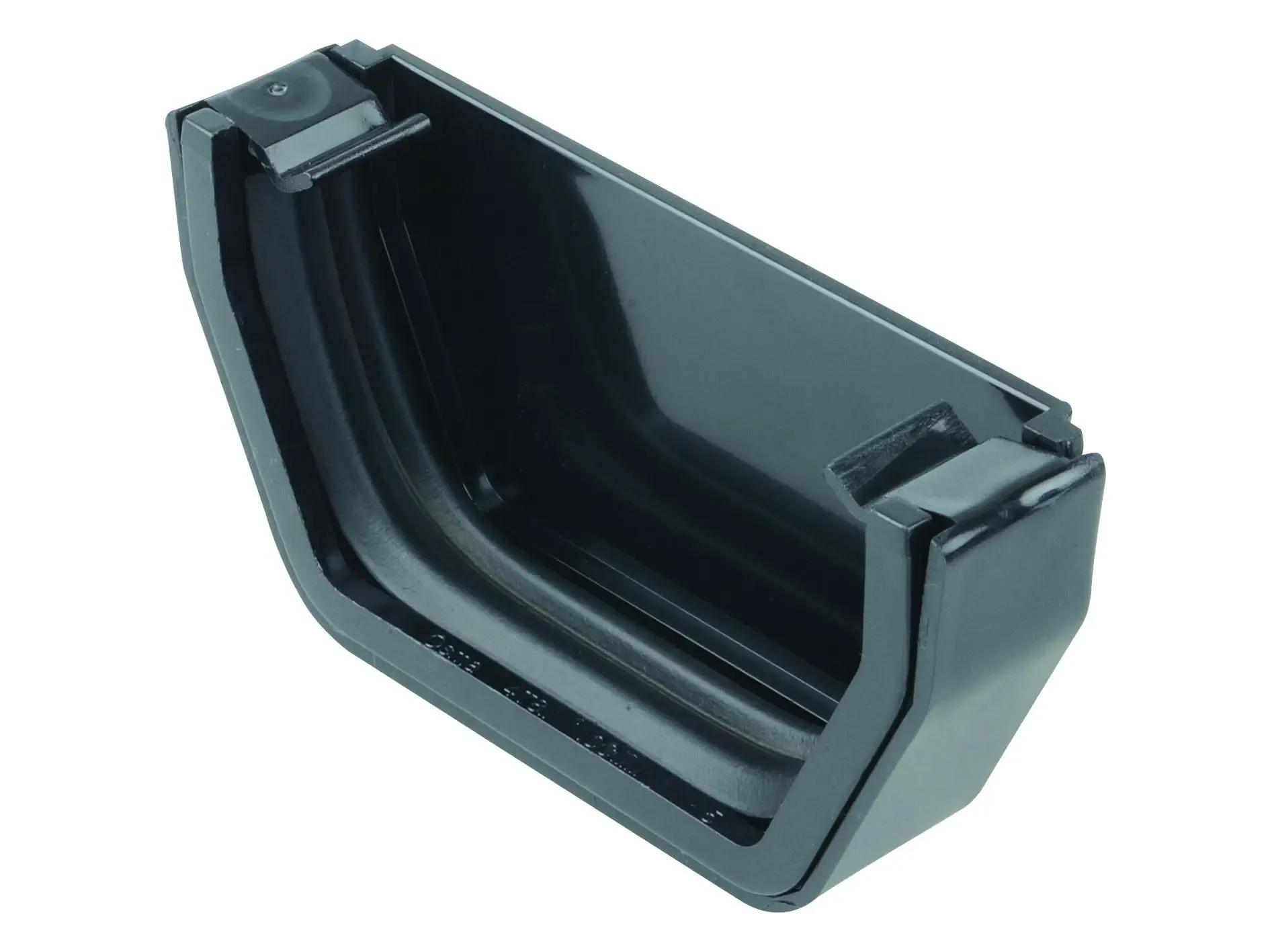Square Stopend External 100mm - Black