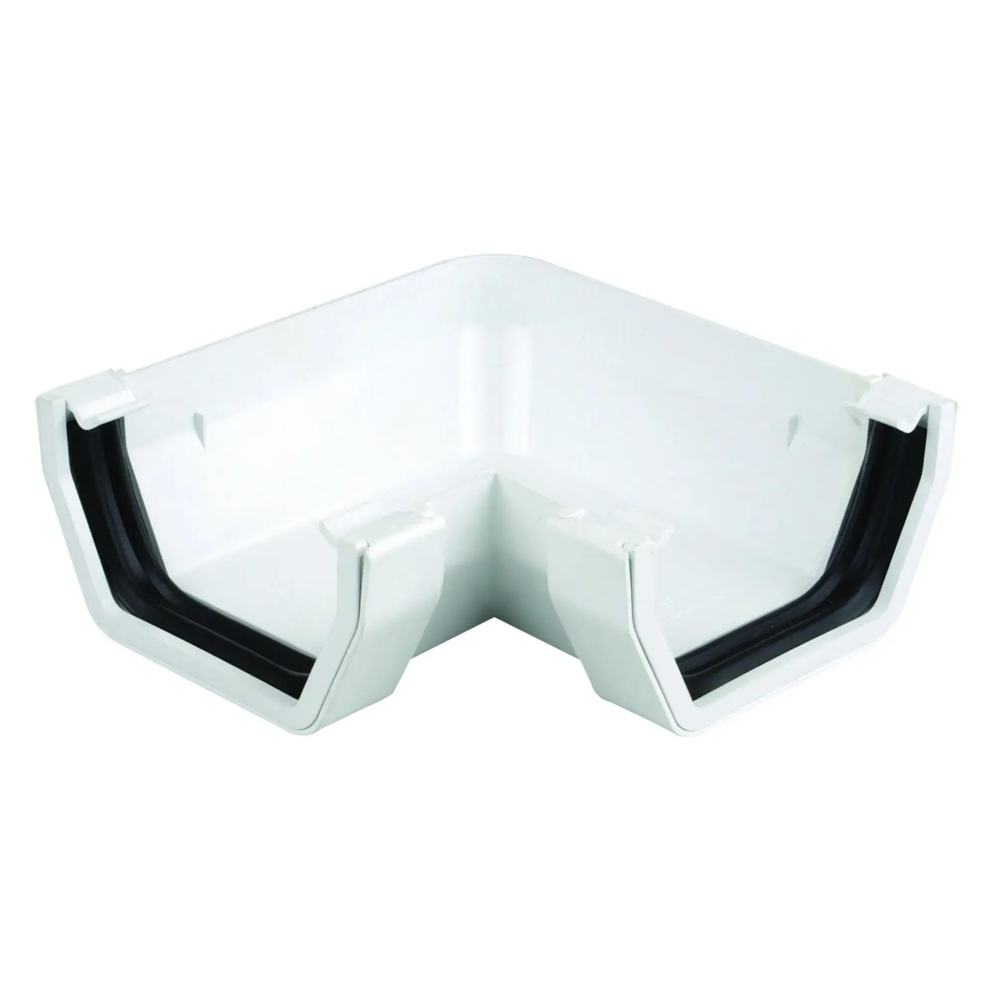 Square Gutter Angle 90°, 100mm, White