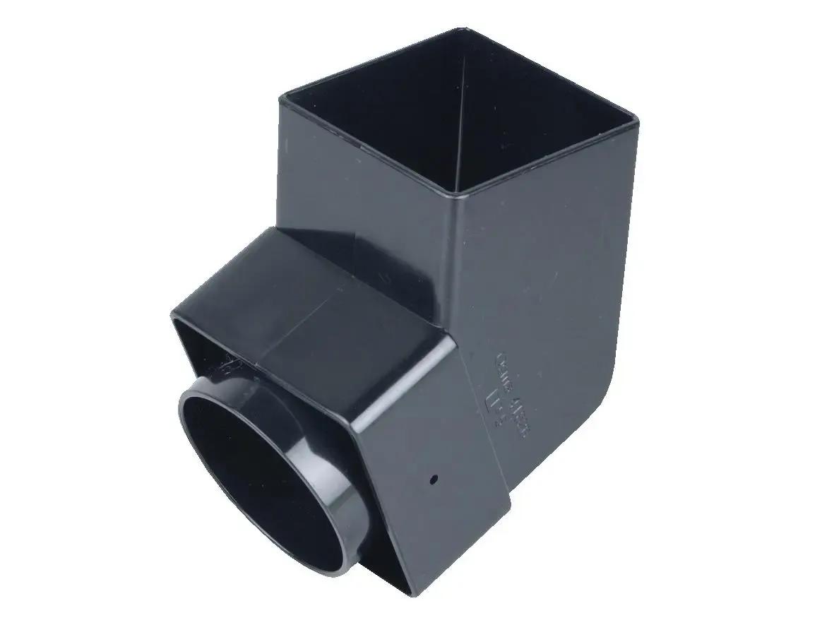 Offset Bend Spigot Square Gutter 61mm Bend, Black