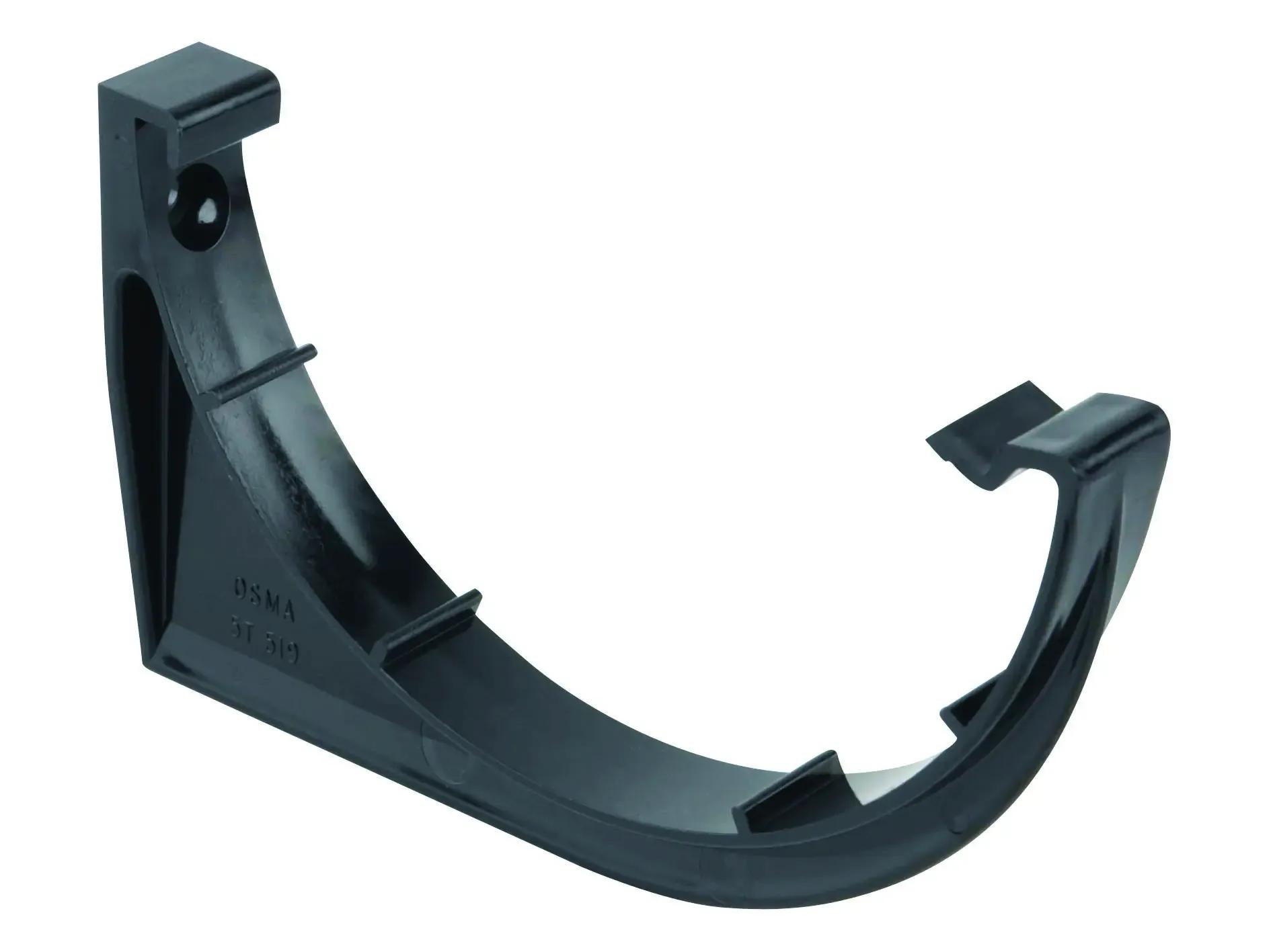 Round Gutter 125mm Support Bracket - Black