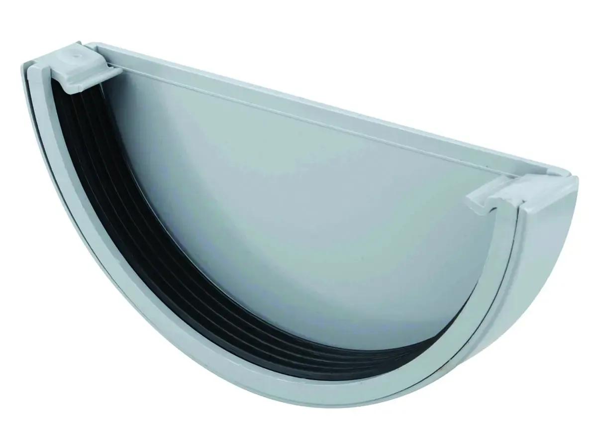 High Capacity Gutter 150mm Stopend - External, Grey