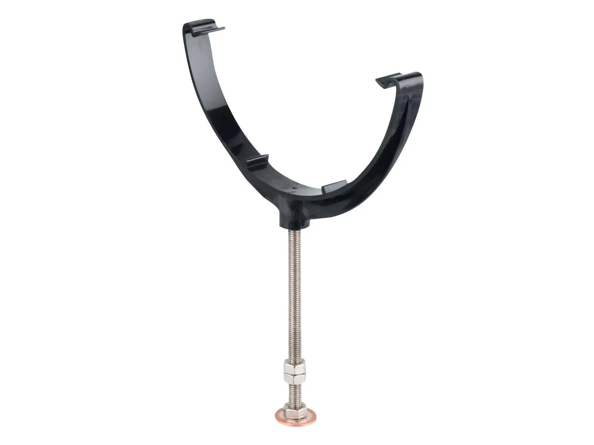 High Capacity Gutter 150mm Bracket with bow & pin rise & fall feature, black