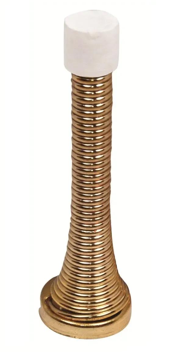 Spring Door Stop, Electro Brass (Qty.2)