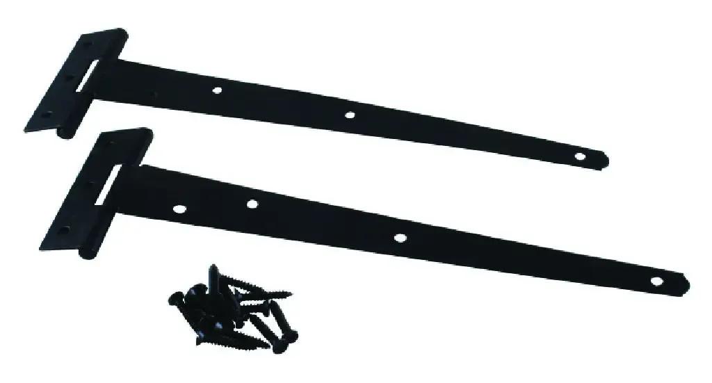 Light Tee Hinge - Black, 250mm (Qty.2)