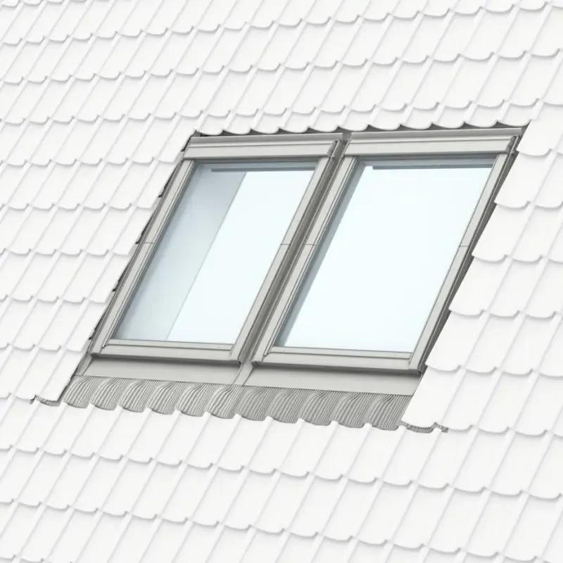 Velux EKJ CK04 0021E Classic Recessed Side-By-Side Profiled Flashing (≤120mm) 550 x 980mm