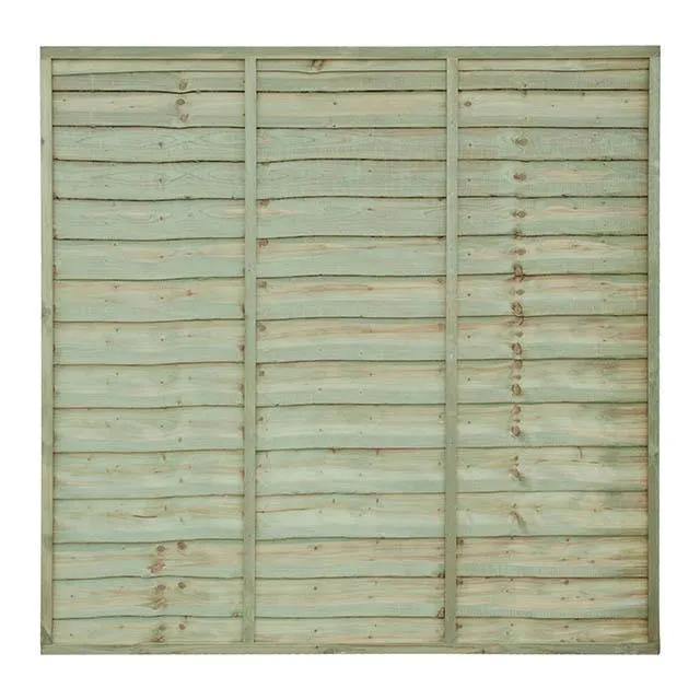 Superior Lap Fence Panel Green 1828 x 1800mm (6x6ft)