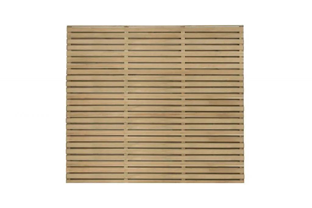 Double Slatted Fence Panel Natural 1800 x 910mm (3x6ft)