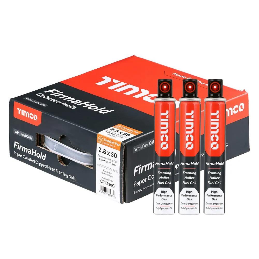 Collated Clipped Head Ring Shank Nails/Fuel 2.8 x 51mm Class 2 Galvanised (3300+3)