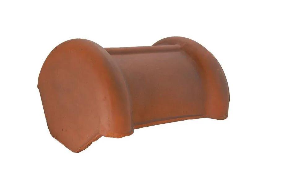 Redland Clay Half Round Ridge Block End Cap Brindle