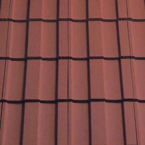 Sandtoft Lindum Terracotta Red Concrete Interlocking Profile Tile 2451030111