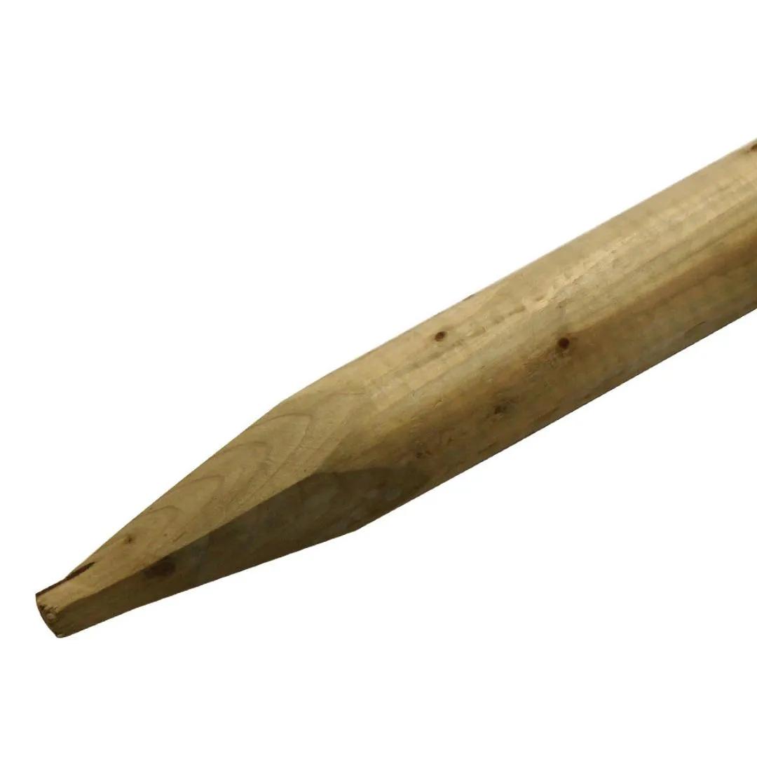 Pointed Round Machined Pole UC4 Green Treated 100mm x 2.4m