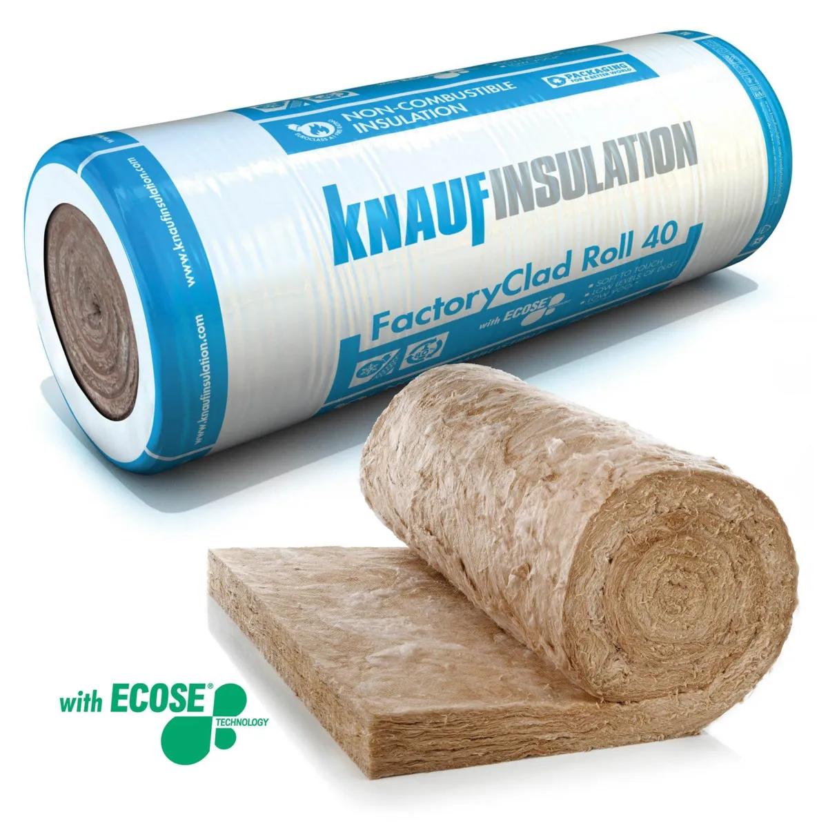 Knauf FactoryClad Roll 40 (Uncut) 280mm – 1200mm (1x1200) x 3.5m (4.14m²)