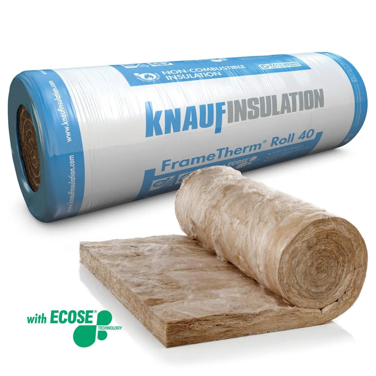 Knauf FrameTherm® Roll 40 (Ready–cut) 140mm – 1140mm (2x570) x 8m (9.14m²)