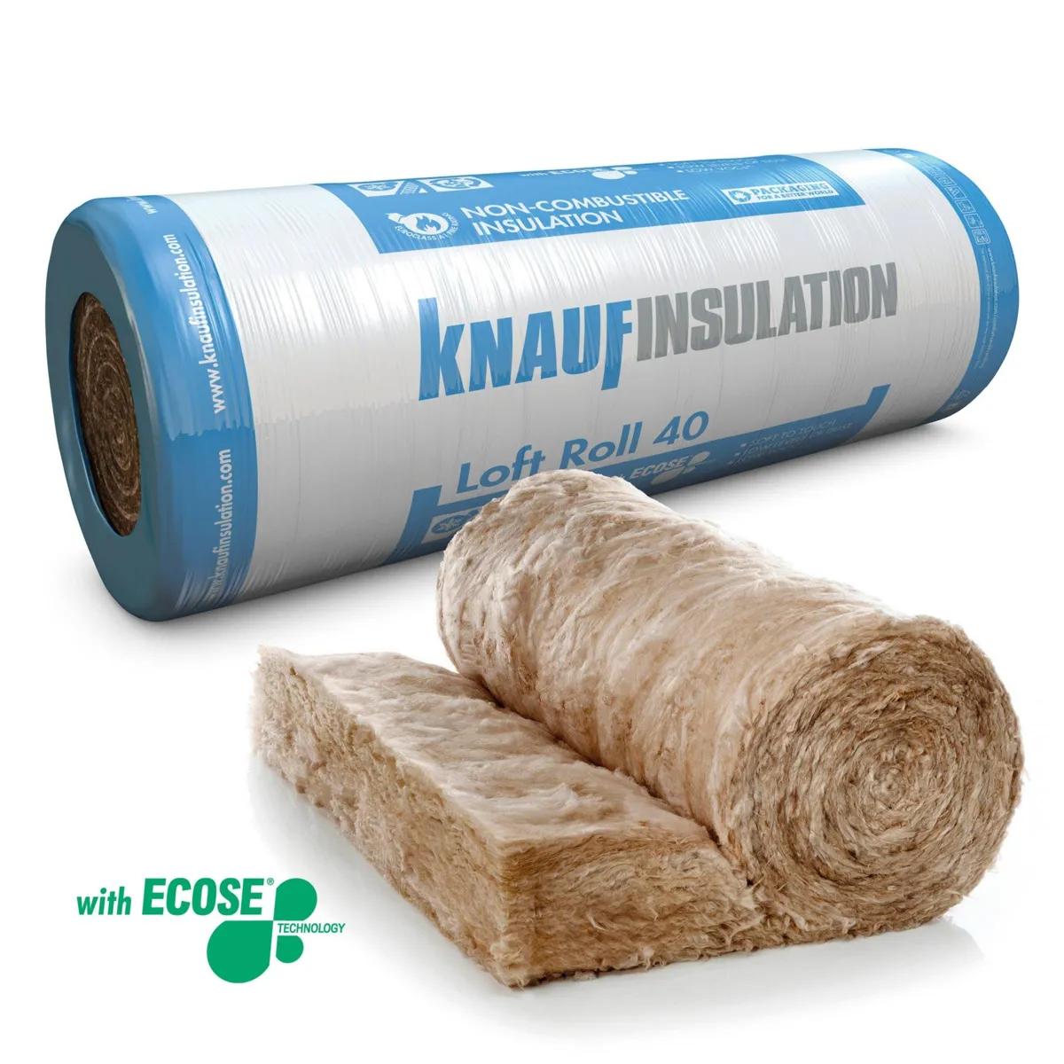 Knauf Loft Roll 40 (Combi–cut) 150mm – 1140mm (2x570/3x380) x 7.5m (8.58m²)