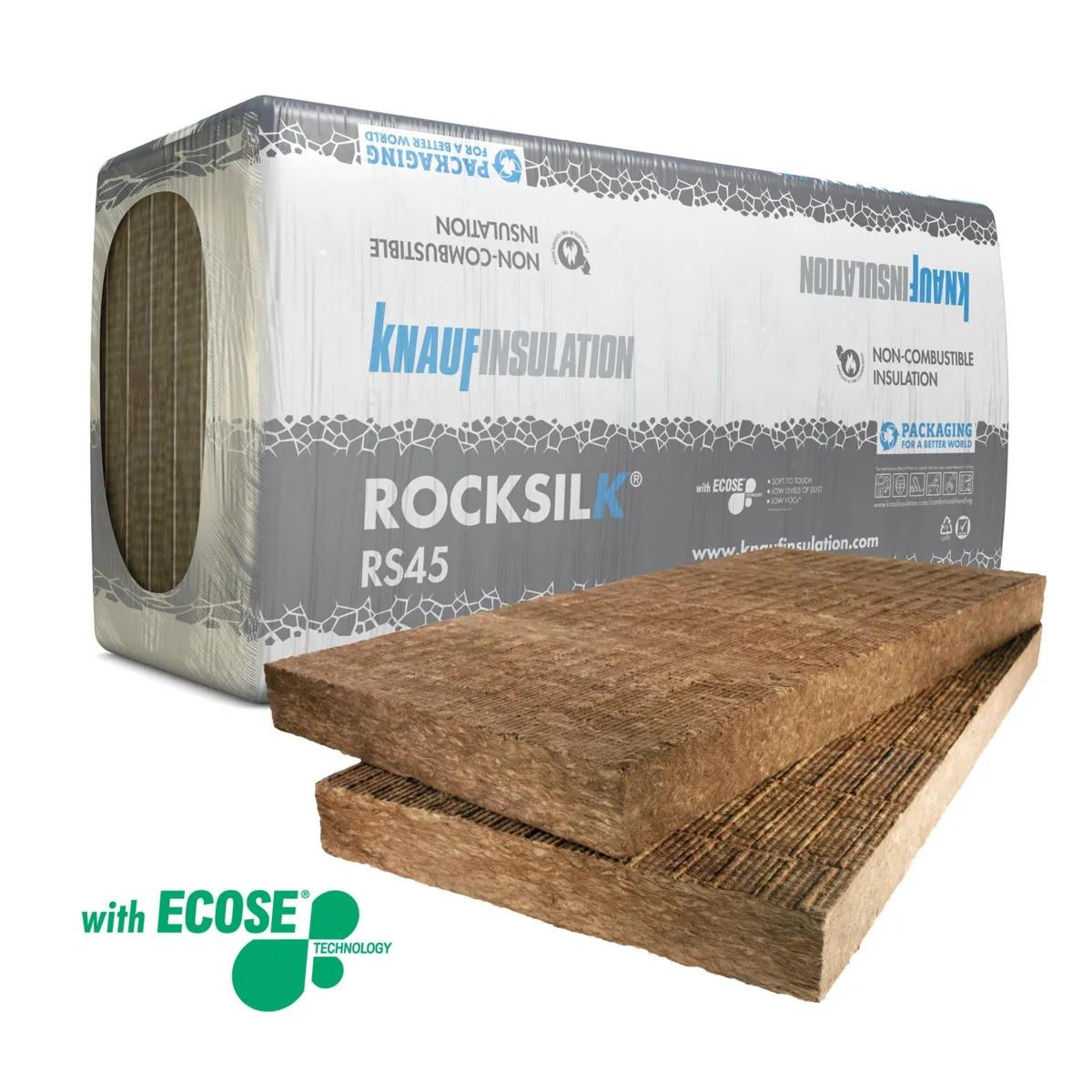 Knauf Rocksilk® RS45 40mm – 600mm x 1200mm (8.64m²)