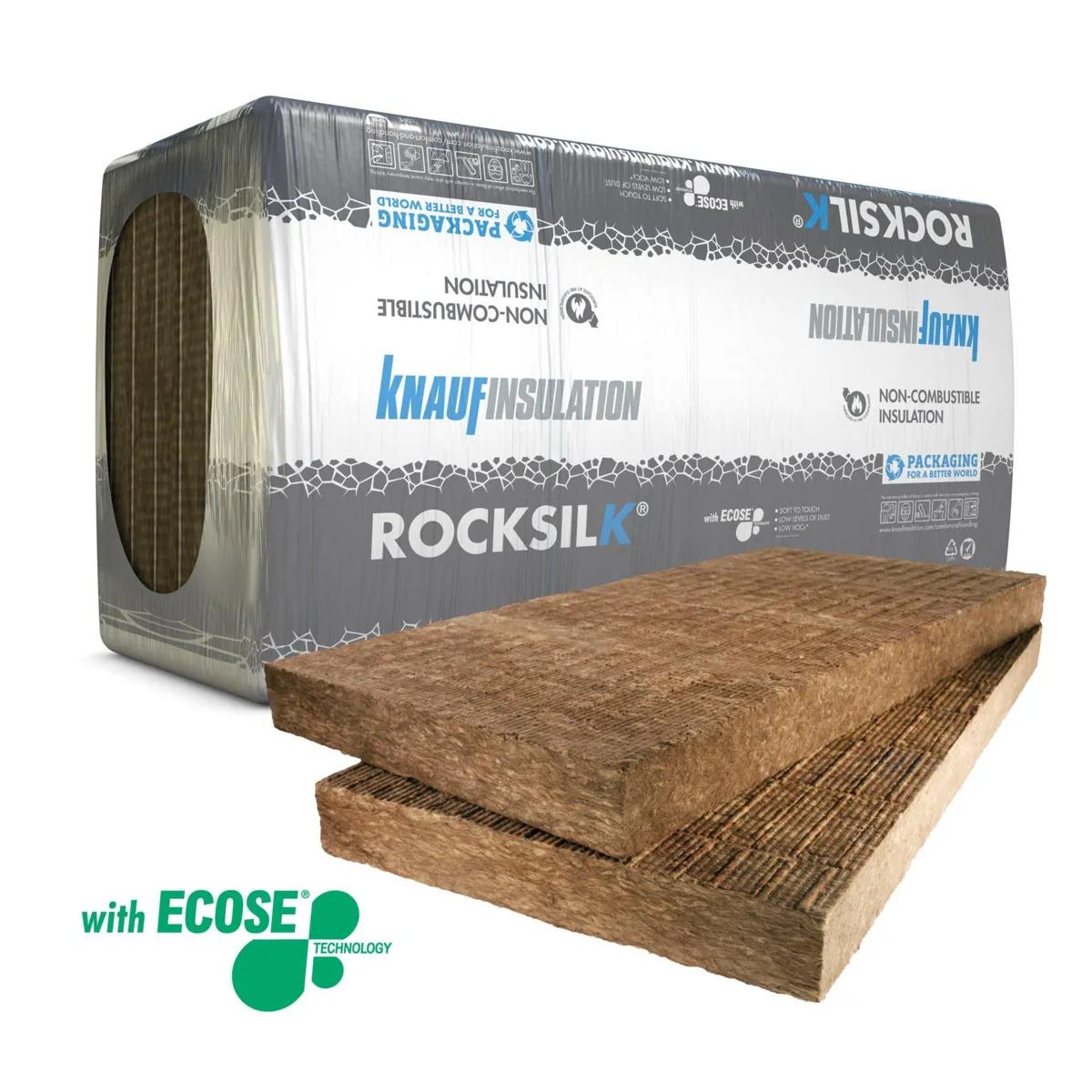 Knauf Rocksilk® RS80 50mm – 600mm x 1200mm (4.32m²)