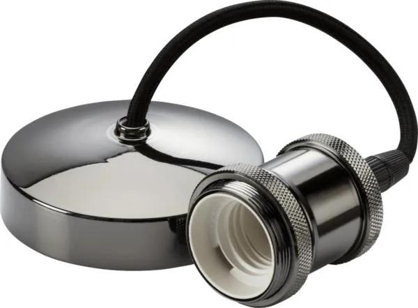 6″ E27 Vintage Pendant Set – Black Nickel (Vintage Nickel Black)