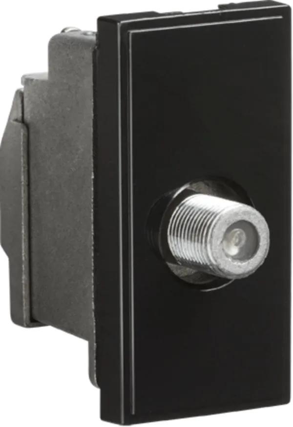 Screened SAT TV Outlet Module 25 x 50mm – Black