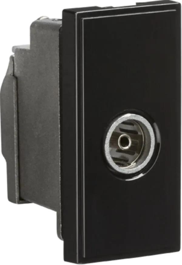 Screened TV Outlet 25 x 50mm – Black
