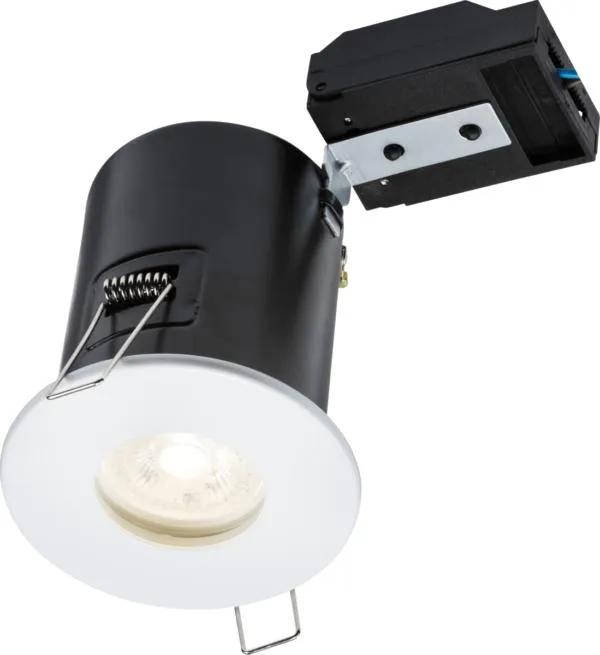 230V IP65 Fixed GU10 Fire-Rated Downlight – White