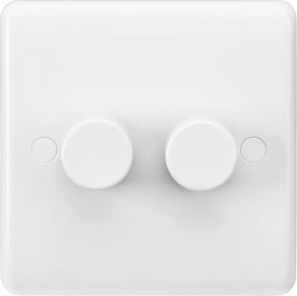 Curved Edge 2G 40-400W Dimmer (White)