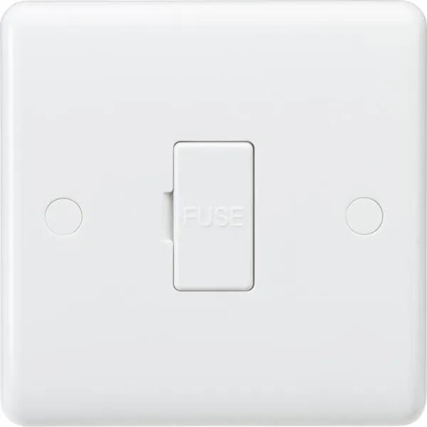 Curved Edge 13A Fused Spur Unit (White)