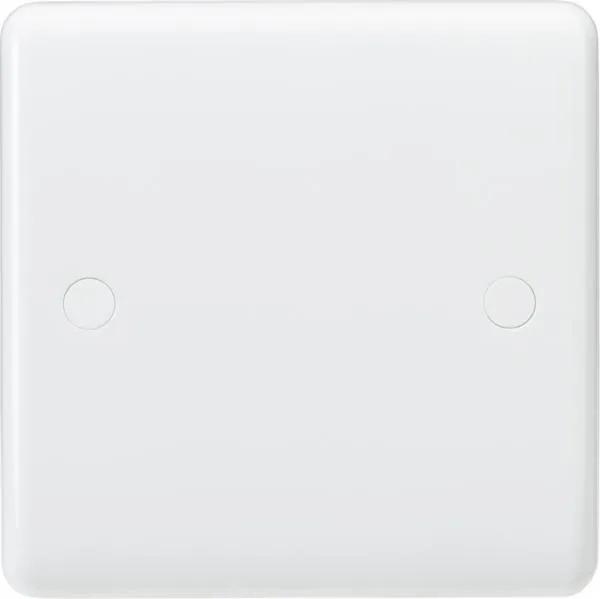 Curved Edge 1G Blanking Plate (White)