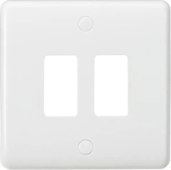 Curved edge 2G grid faceplate