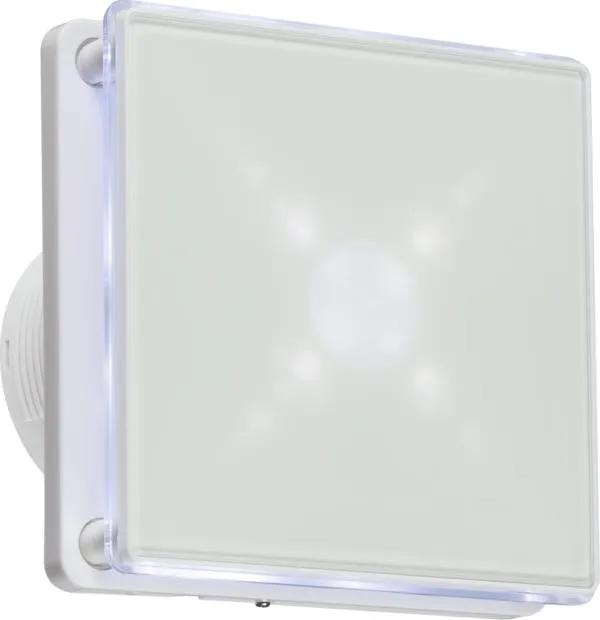 100mm/4 inch LED Backlit Extractor Fan with Overrun Timer – White