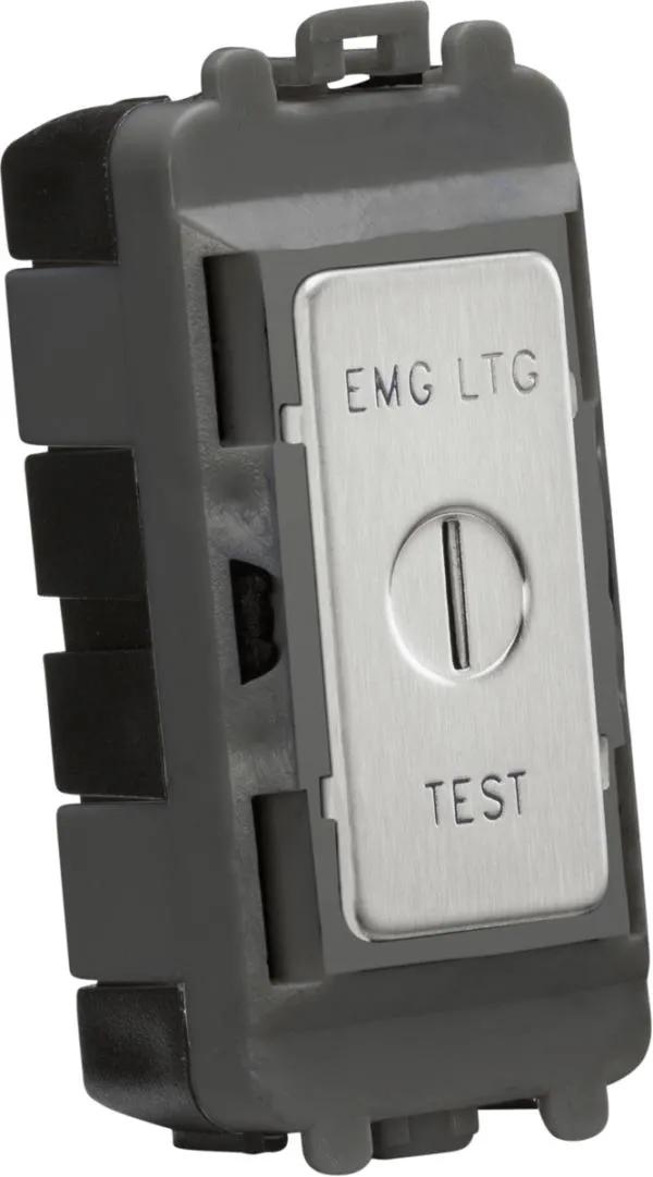 20AX DP key module (marked EMG LTG TEST) – brushed chrome (Brushed Chrome)