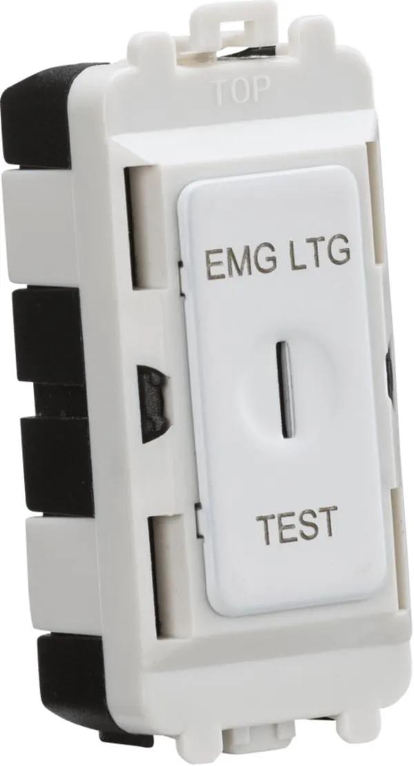 20AX DP key module (marked EMG LTG TEST) – matt white (White)