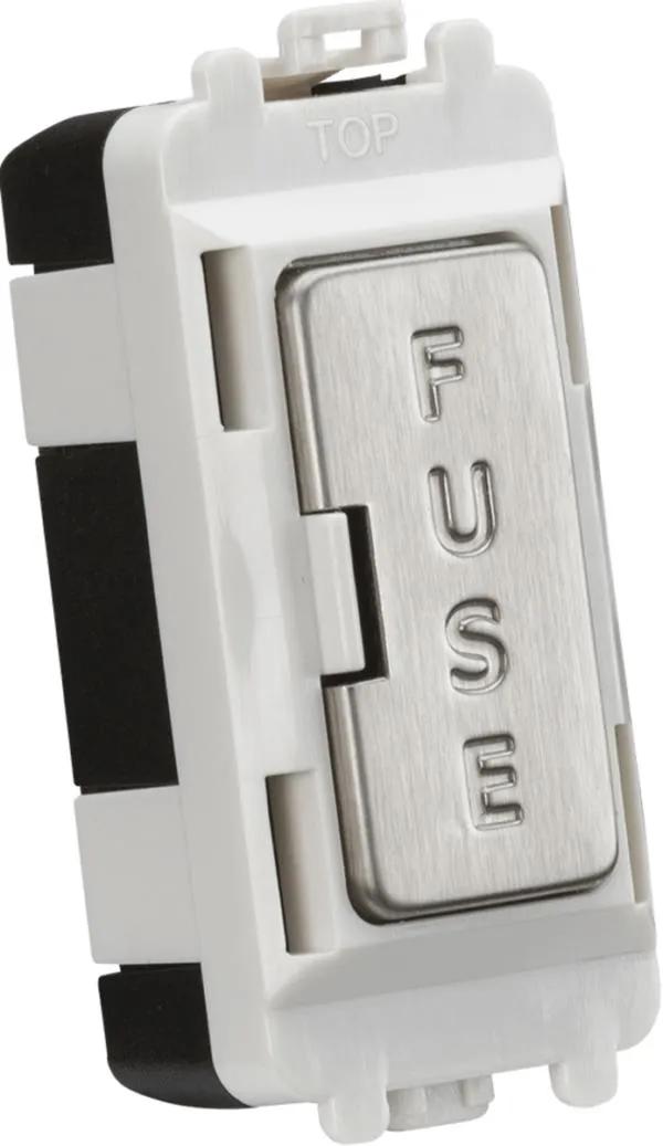 13A fused module – brushed chrome (Brushed Chrome)