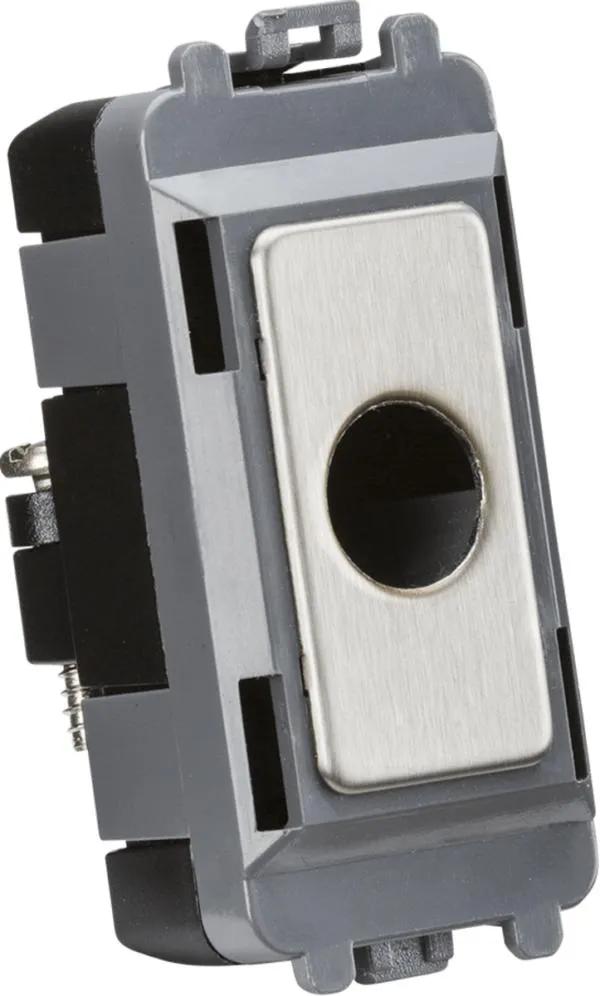 Flex outlet module (up to 10mm) – brushed chrome (Brushed Chrome)