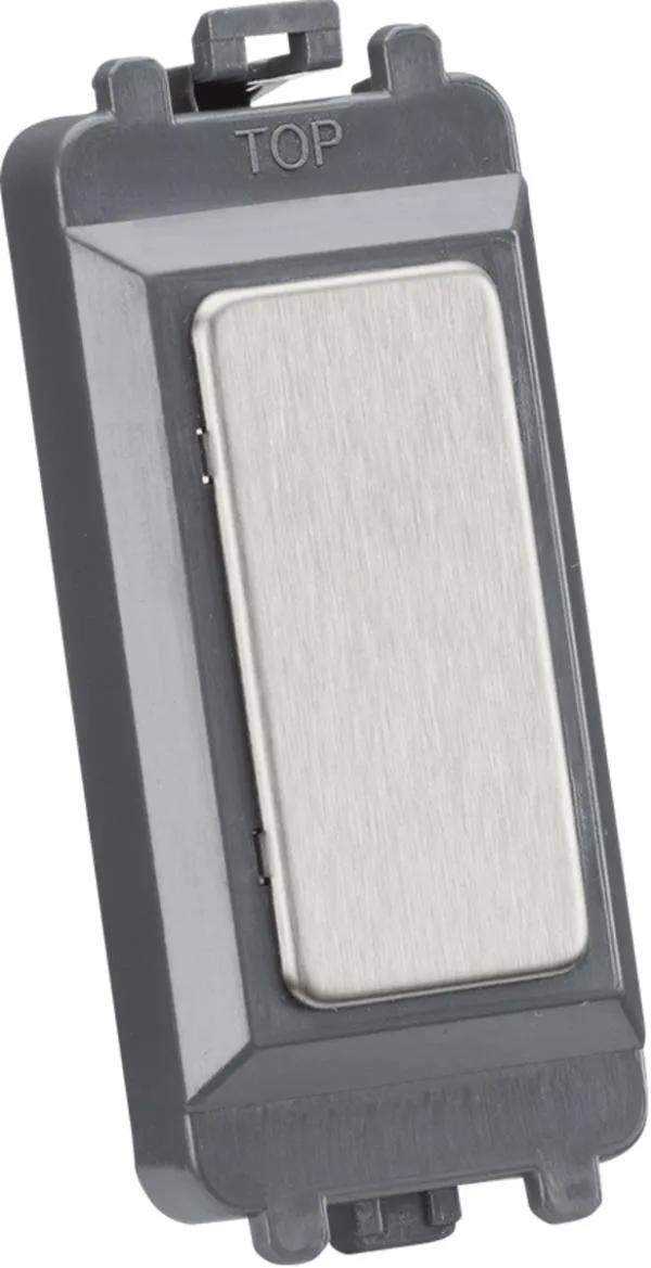 Blank grid module – brushed chrome (Brushed Chrome)